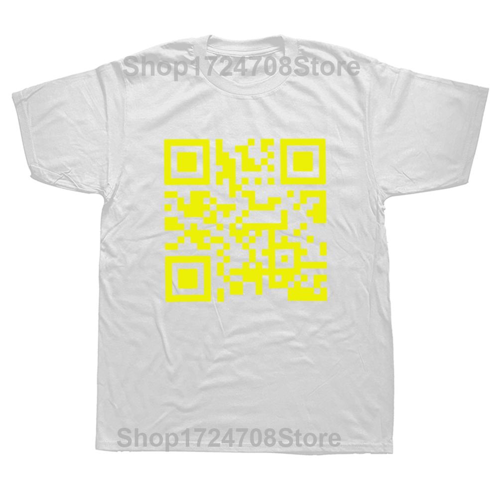 Funny F You QR Code T Shirt Funny Adult Humor Joke Weird Gift  Tee Tops 100% Cotton Soft Unisex O-neck Casual T-shirts EU Size