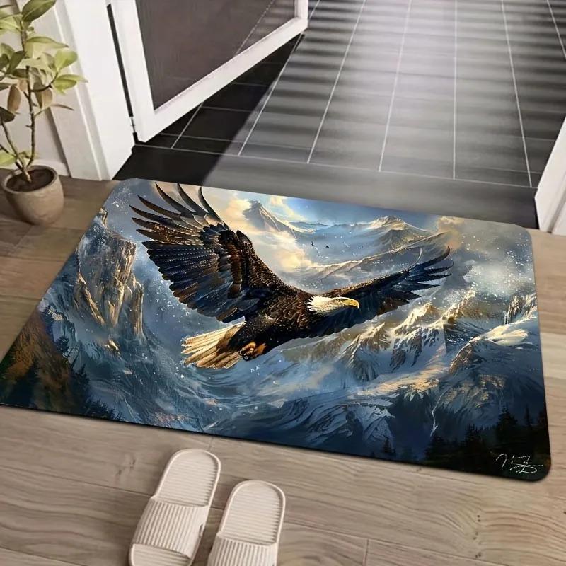 1PC Flag Pattern Kitchen Rugs Non-Slip Home Door Mats Pop Design Bathroom Rugs Bath Mat Carpet for Home Sink Laundry Decor