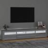 VidaXL Meuble TV avec Lumières LED Centre de Divertissement Rangement Meuble Média Meuble de Salon Salle de Séjour Maison 3152736