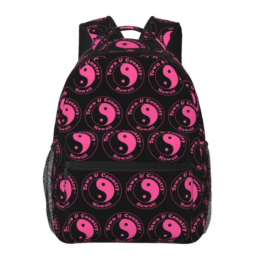 T And C Surf BITE EM BACK Town And Country Surf Hawaii Studentenrucksack Schultasche Tagesrucksack für Männer Frauen Bücherrucksack Umhängetaschen