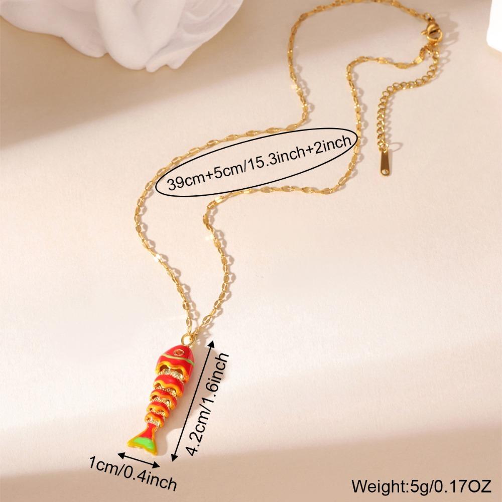 Ozean Serie Bunte Tiddler Fisch Halskette Personalisierbar Goldfisch Schlüsselbein Kette Charmante Damen Schmuck Geschenke