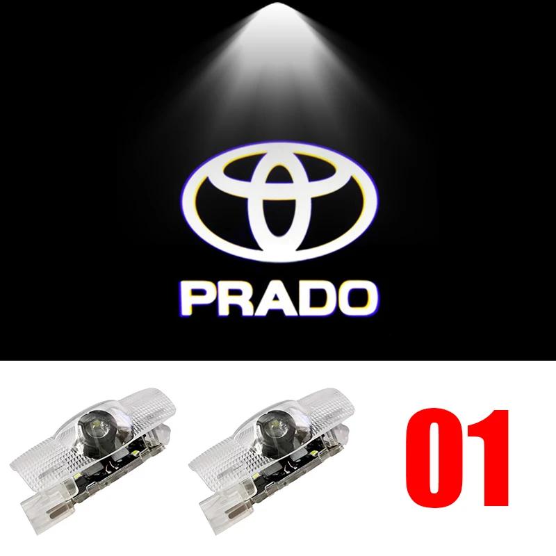 Car LED Door Warning Light Laser Projector Ghost Shadow Light Welcome Logo Lamp For Toyota Corolla RAV4 Camry Yaris C-HR Prius