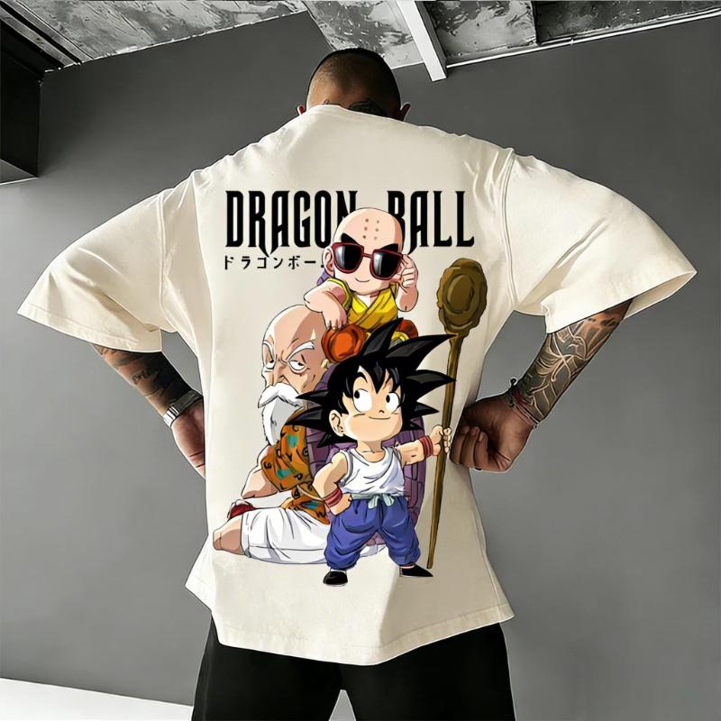 Dragon Ball Goku Anime Graphic Print TShirt Men Women Oversized Vintage Cotton Short Sleeve Casual Streetwear 2026 Summer Tops
