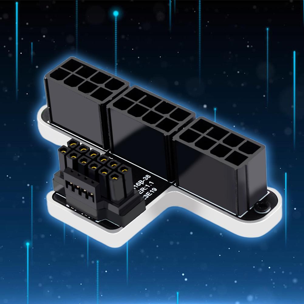 PCIE Graphics Card ATX3.0 12+4Pin Adapter Plate 12+4Pin Male To Female 600W 3X8Pin To 40 Series for Desktops Graphics Video Card