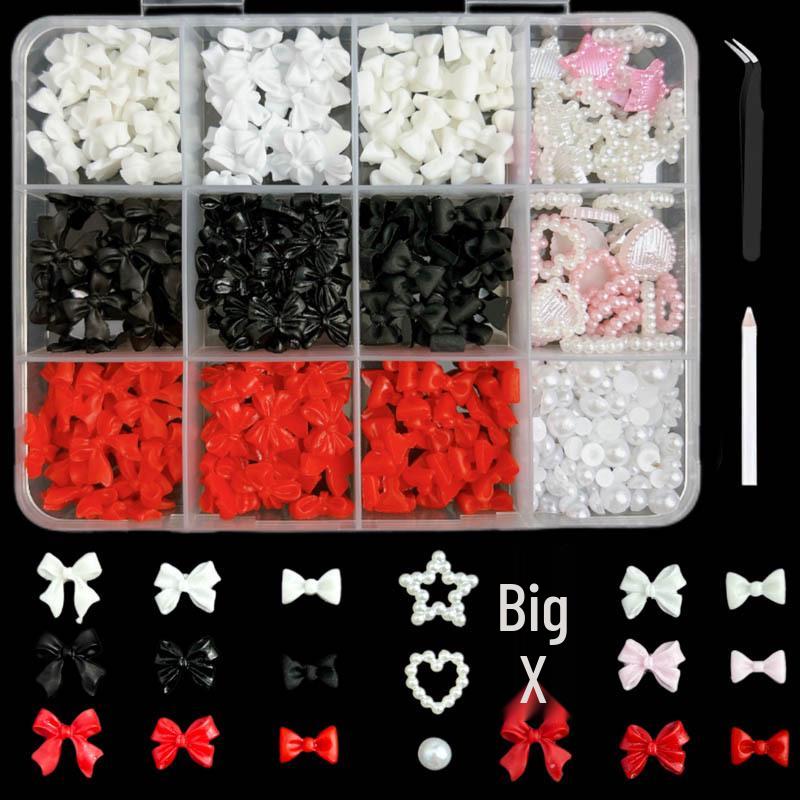 

Украшения для ногтей «Белый жемчуг, лепесток, бант, бриллиант» - Новые смешанные аксессуары для нейл-арта из смолы