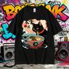 2025 Sommer Lustige Anime Ramen Katze Meme Vintage Japanisch Kawaii Nudelkatzen Grafik T-Shirts Herren Damen 100% Reine Baumwolle T-Shirt