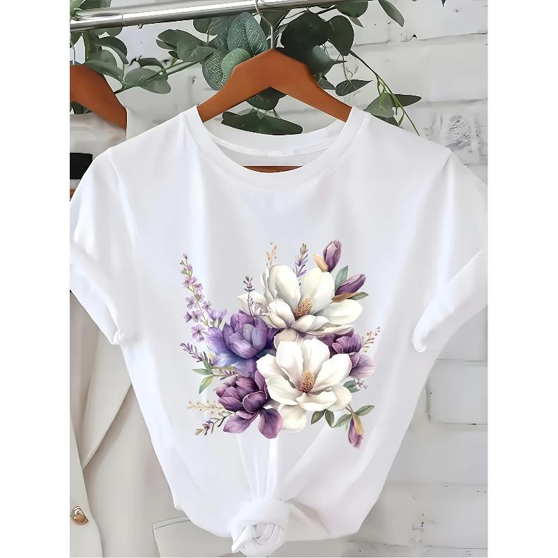 European sizes Women s Casual Short Sleeve T-Shirt S белый