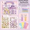 Stacking and Pasting 3D Hairdressing Sticker Paper Cuttings Game Stickers  For Kids Adults