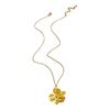 Elegant Gold Plated Flower Pendant Necklace Versatile Gold Bead Pendant Necklace for Women Enhances Any Outfit