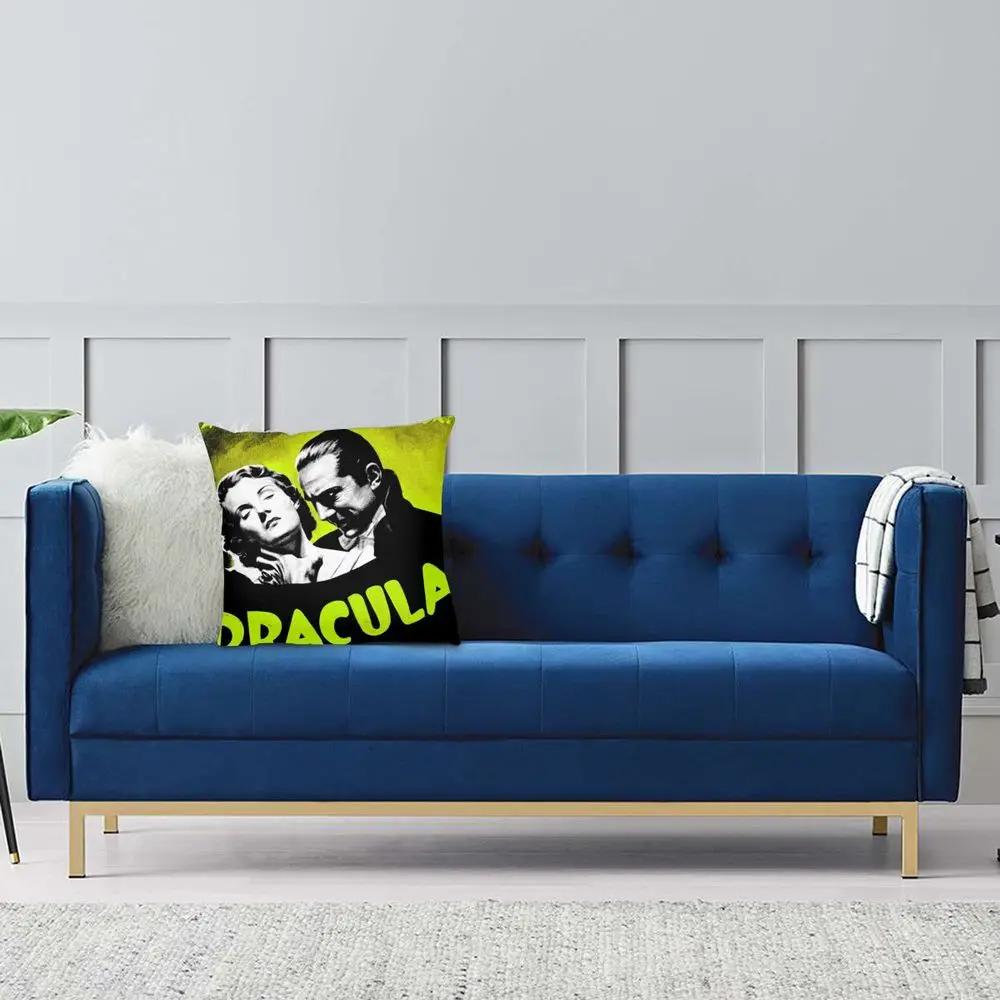 Dracula Lugosi Horrorfilm Vampir Kissenbezug Weicher Polyester Kissenbezug Dekoration Kissenbezug Zuhause