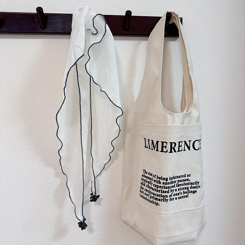 Solid Color Triangular Scarf Sweet Japanese and Korean Style Pendant Scarf Women's Thin Scarf Headscarf