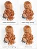 Synthetic Heat-resistant Halloween Orange Bangs Wig 20 Inch Long Wavy Curly Hair For Women (Daily , Daily Party ,Cosplay) Use