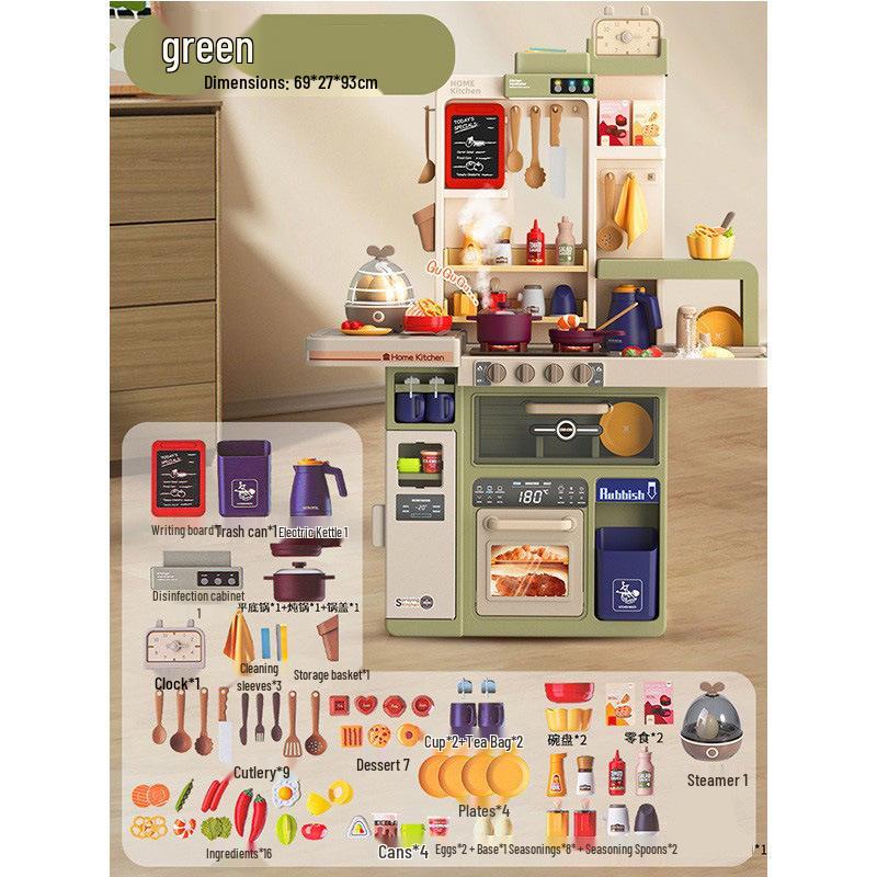 Kids Play Kitchen Cooking Station Set - Pretend Cookware Toy for Parent-Child Fun, Ideal Birthday Gift