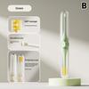 [JN] 1pcs Double Ended Nose Silicone Brush Manual Nose Hair Trimmer Portable Hair Scraper Shaving Nose Hair Ear Pick Tool