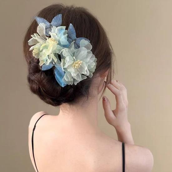 Women Hair Clip Retro Style Butterflies Flower Decor Hair Pins Spring Clip Design Decorative Headdress Hair Accessories