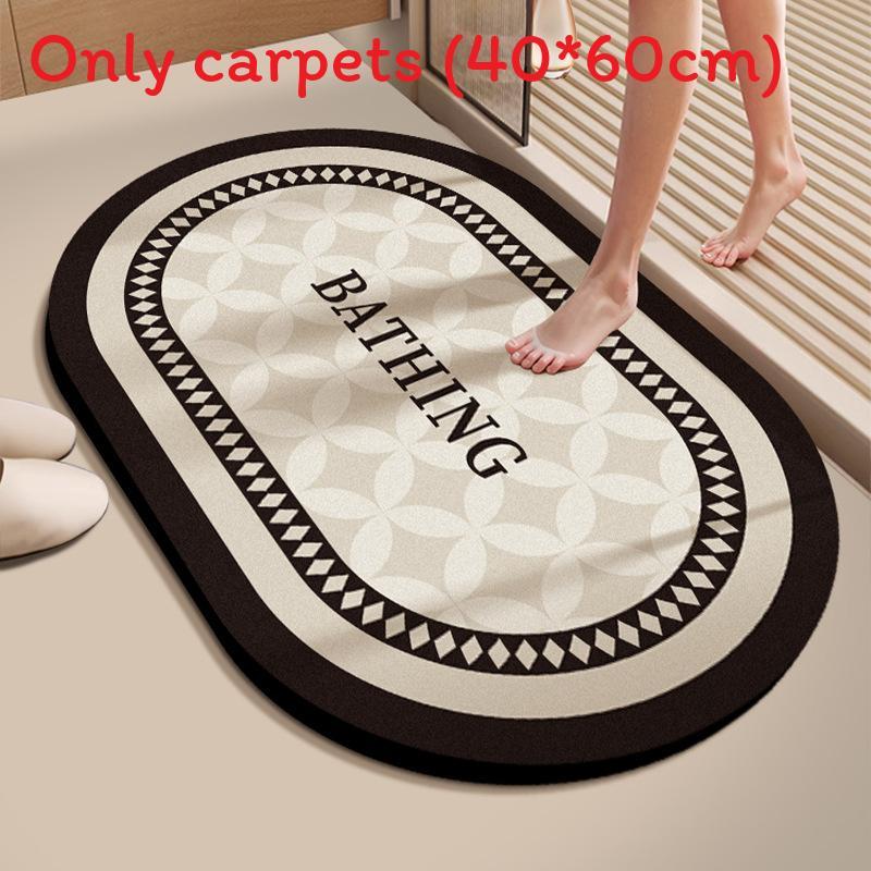 Modern Minimalist Diatomaceous Bathroom Rug With Non Slip Water Absorption For Home Use