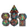 Cusdie Unique DND Dice Sharp Edges D4 D6 D8 D10 D% D12 D20 Polyhedral Dice Set for Dungeons&Dragons Tabletop Role Playing Games