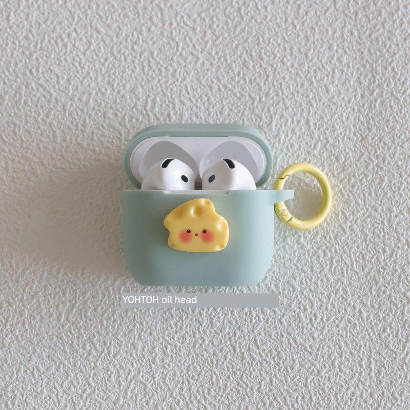 

Bluetooth Wireless Earphone Case 2024 New Arrival Active Noise Reduction Four Generation Pro Silicone IPod Three Generation Integrated 1/2 Box Apple AirPods4 Fog + Circle Hanging Buckle