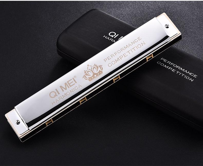 Chime 24-Hole Diatonic C Key Harmonica, Black Tyrant Model Gift Box Set.