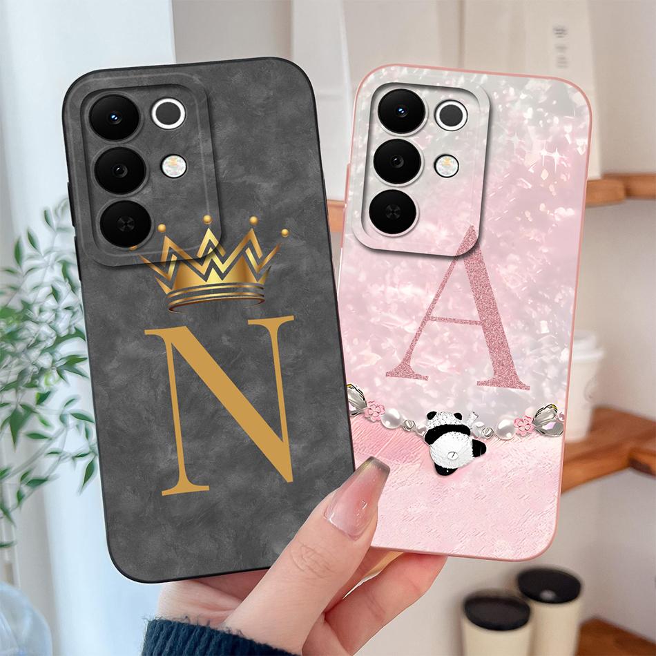 For Realme C85 Pro Phone Case Cute Panda Letters Soft Liquid Silicone Lightweight Funda For Realme C 85 Camera Protection Cover