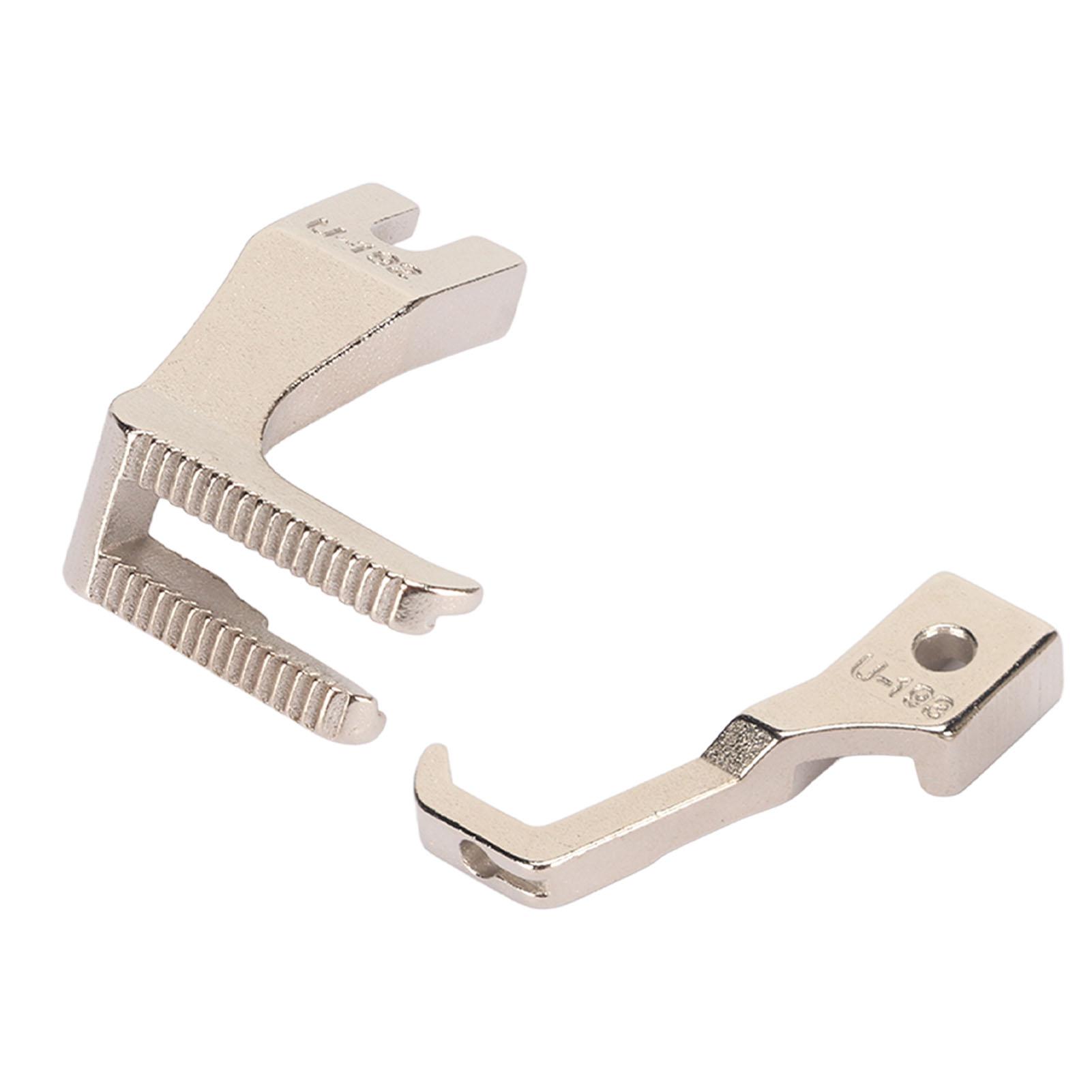 

1 Set Welt Piping Foot Cutout Rust Prevention Steel Easy Installation Sewing Machine Foot Replacement for Industrial