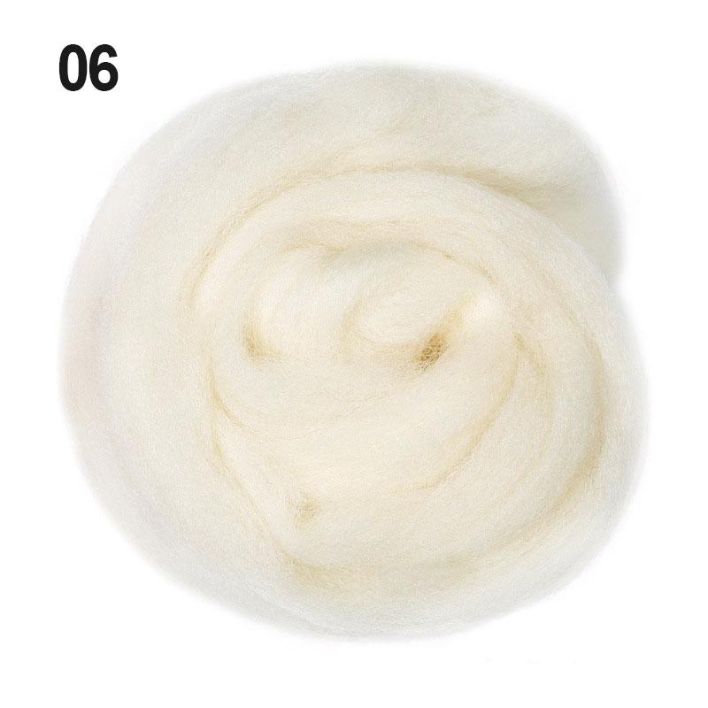 38 Colors Felt Craft Felting Wool Fiber Felt Fabric Felting Pack DIY Handmade Toys 5g/10g/20g/50g