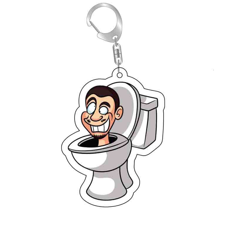 Skibidi Toilet Cameraman Speakerman Acrylic Products Keychain Funny Jewelry Friends Fans Gift Bag Charms Souvenir Accessorie