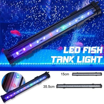 Waterproof LED Fish Tank Light Waterproof Aquarium Lights Multicolor Submersible Lamp