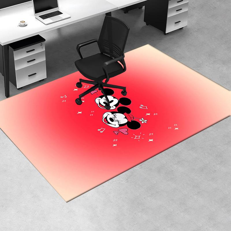 Tappeto per Ufficio Topolino, Minnie Mouse tema Stampa 3D Antiscivolo Lavabile in Lavatrice per Soggiorno