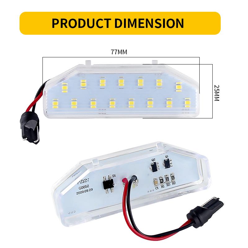 2pcs LED License Number Plate Lamp Lights For Mazda RX-8 RX8 2004-2012 Mazda 6 GH Atenza 2007-2012 OEM#: GS1D-51-270D FF1451270