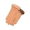 Suede gloves winter women's fleece thickened