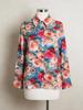 2026 Retro Floral 90s Hong Kong Style Women's Red Long Sleeve Shirt