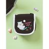 Daiso Embroidered Pocket Hygiene Pouch Black