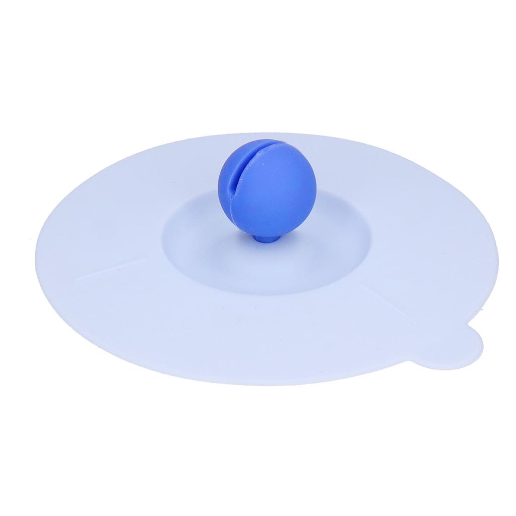 Dustproof Mug Covers Cartoon Silicone Cup Lid for Beverage Cup Sealing AccessoriesLight Blue