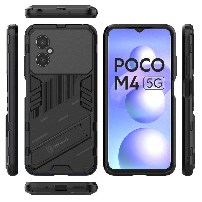Για Xiaomi Poco M4 5G Θήκη Κάλυμμα Για Poco M4 5G Capas Τηλέφωνο Πίσω Προφυλακτήρας Βάση Στήριξης Αντικραδασμική Θήκη Στήριξης Για Poco M4 5G Fundas