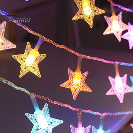 LED Star String Lights Flexible Design Energy-Saving Waterproof Indoor Outdoor Hanging Fairy Lights Holiday Party Decoration