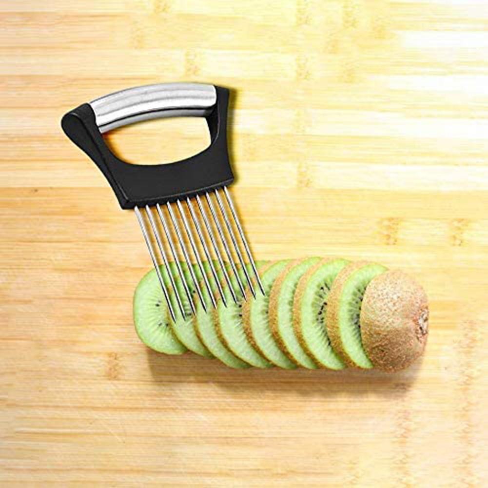 Stainless Steel Onion Fork Safe Aid Tomato Cutting Holders Kitchen Needles