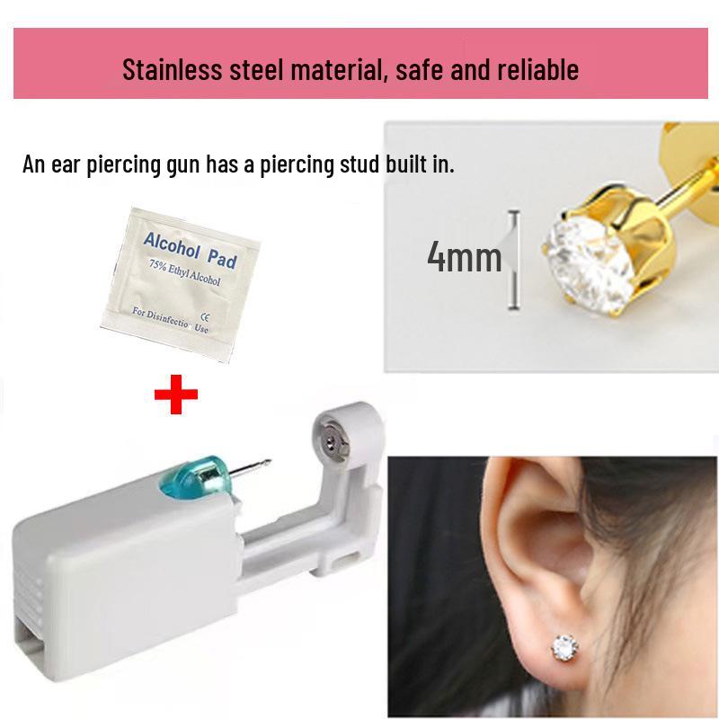 Disposable Anti-Allergy Ear Piercing Gun with Specific Earrings