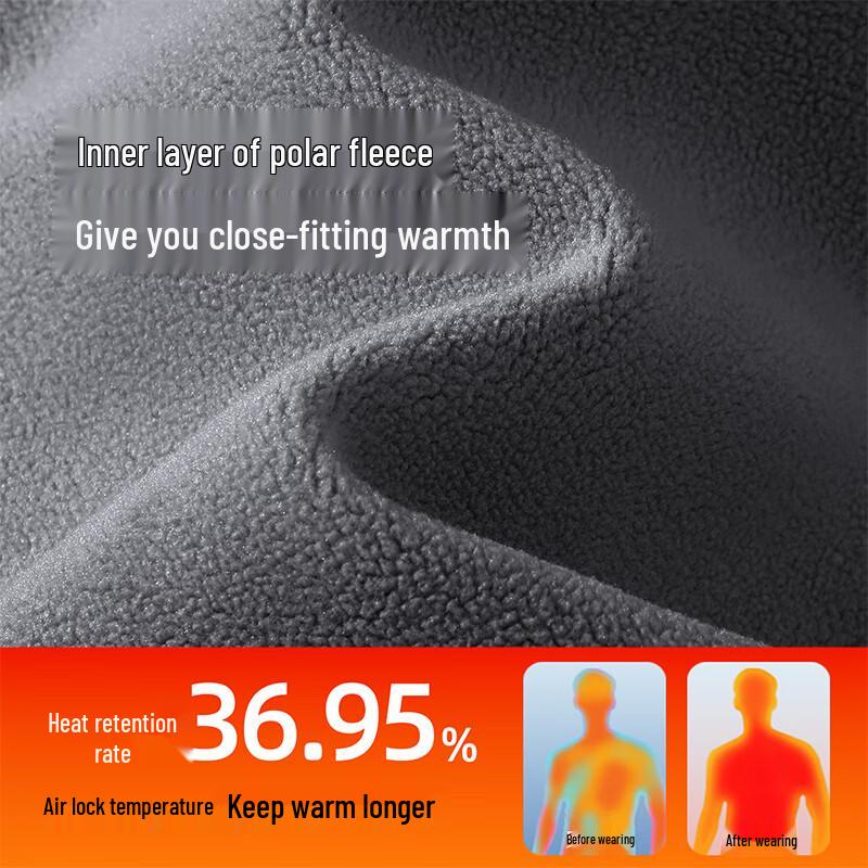 Hodo Men's Autumn/Winter Fleece-lined Crew Neck Sweatshirt