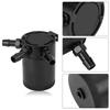 Aluminum Alloy Universal Car 3 Port Oil Catch Can Tank Breather Reservoir Black