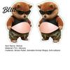 Adhesive Animal Sticker 1 Pair Elastic Belly Anxiety Stress Relief Fat Tummy Decal Dog Cat Horse Pinch Silicone Anti-collision