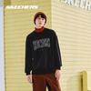 Skechers Round Neck Loose Vintage Pullover Letter Print Long Sleeve Sweatshirt Unisex Sweatshirt Carbon-Black L324U059-0018