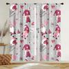 2pcs Cute Love Gnome & Heart Curtains, Perfect for Valentine's Day Window Decor, Whimsical Home Bedroom Living Room Decor