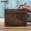Crazy Horse Leather Change Bag Men'S And Women'S Small Zipper Storage Bag First Layer Cowhide Leather Retro Wallet