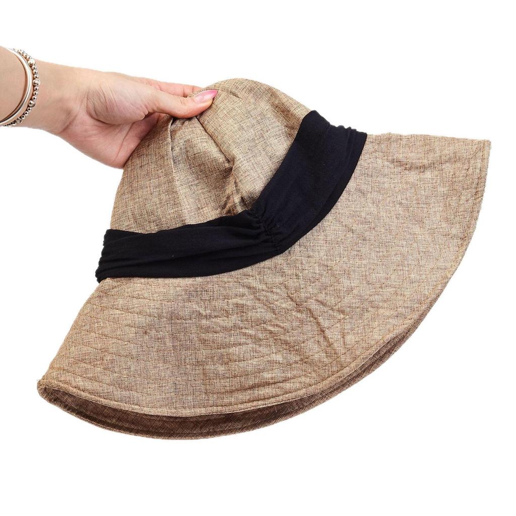Women's Retro Japanese Style Wide Brim Dome Bucket Hat - Artistic Mountaineering Sun Protection