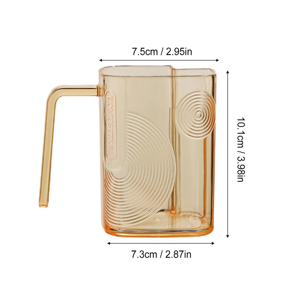 Light Luxury Toothbrush Cup Reusable Drink Tumbler For Mouth Washing With Draining Hole Mouthwash Cup Bathroom Hotel Supplies