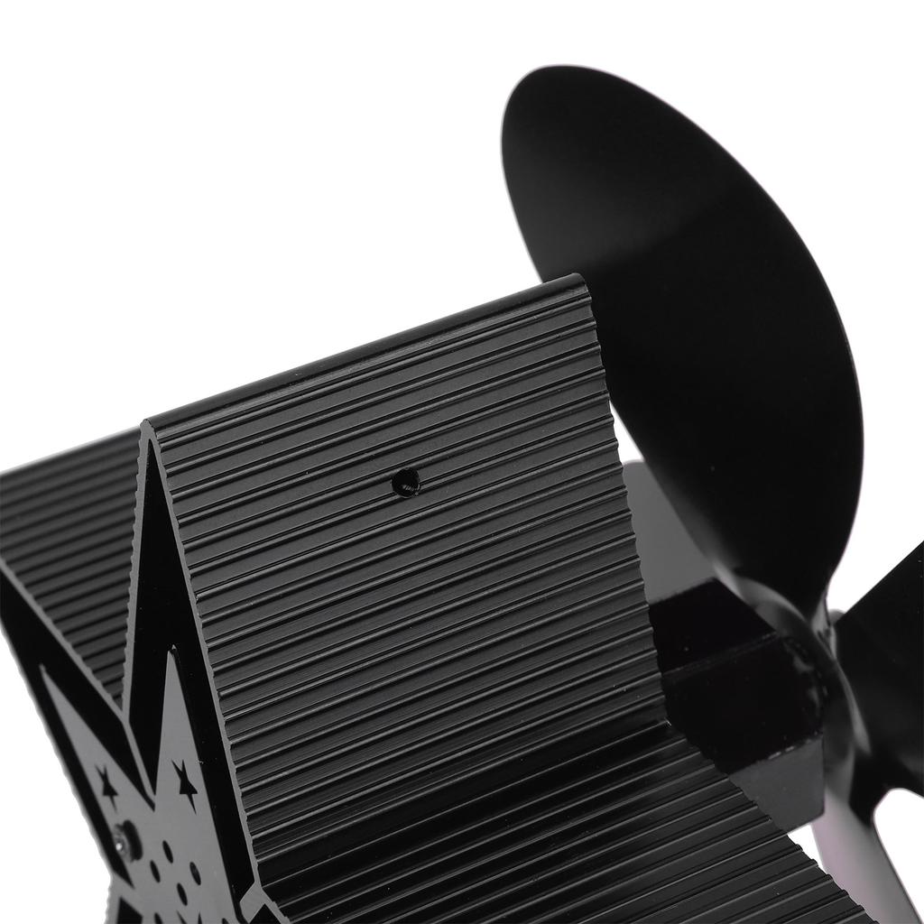 4 Blade Thermal Ht Powered Wood Stove Fan Fireplace Accessory for Ht Distribution
