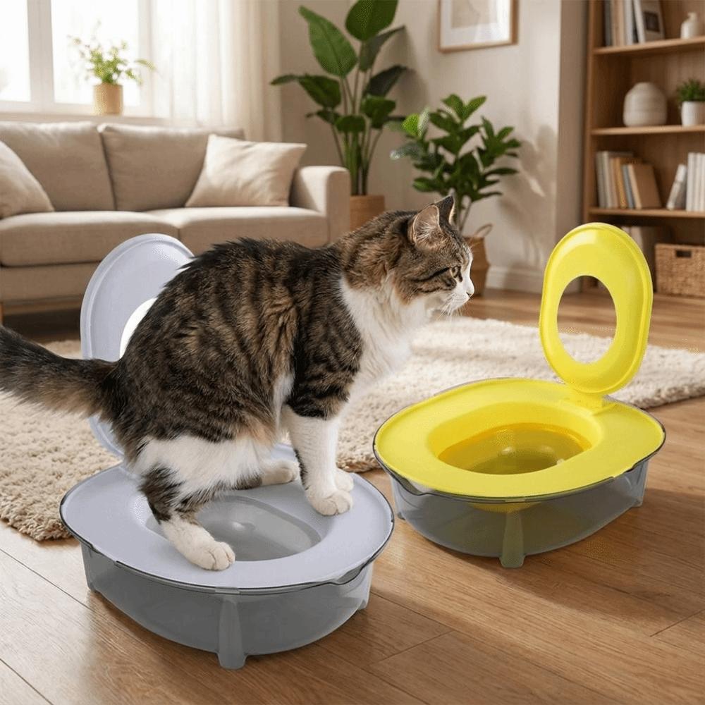 Detachable Cat Litter Box Odor-Resistant Cat Toilet Cat Squatting Toilet Trainer Kitten Training