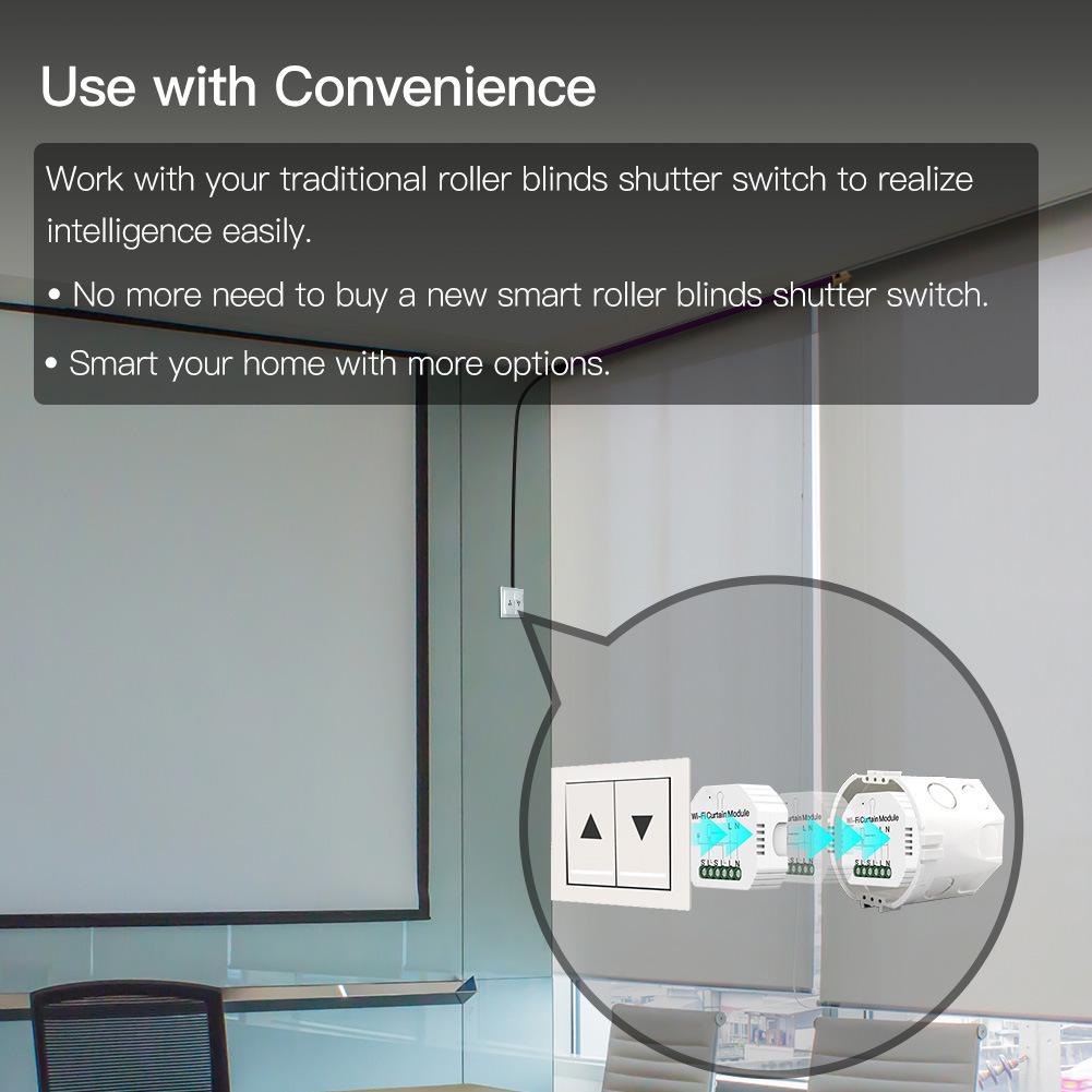 Graffiti Smart WiFi Curtain Switch with Remote Timer & Alexa Compatibility