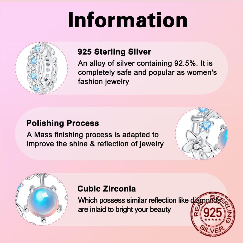 copper Woven Circular Openwork Blue Flower Wreath Pendant Charm Compatible With Authentic Charm Bracelets Women Do It Yourself Jewellery Gift